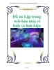 Đồ án Lập trang web bán máy vi tinh và linh kiện