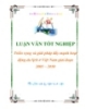 Luận văn tốt nghiệp "Triển vọng và giải pháp đẩy mạnh hoạt động du lịch ở Việt Nam giai đoạn 2001- 2010"