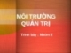 Môi trường quản trị