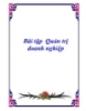 Bài tập  Quản trị doanh nghiệp