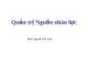 Quản trị Nguồn nhân lực MBA