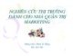 Nghiên cứu thị trường dành cho nhà quản trị Marketing