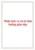 Phân tích và xử lý tình huống giáo dục