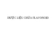 DƯỢC LIỆU CHỨA FLAVONOID