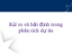 Rủi ro và bất định trong phân tích dự án