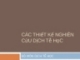 CÁC THIếT Kế NGHIÊN CứU DịCH Tễ HọC