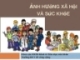 ẢNH HƯởNG XÃ HộI VÀ SứC KHỏE