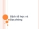 Dịch tễ học và Dự phòng