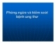 Phòng ngừa và kiểm soát bệnh ung thư