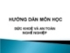 SỨC KHOẺ VÀ AN TOÀN NGHỀ NGHIỆP