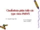 Chuẩn đoán phân biệt các type virus PMWS