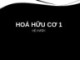 Bài giảng Hóa hữu cơ 1 - Hệ Dược