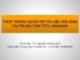 Bài giảng Thực trạng quản trị tài liệu nội sinh tại trung tâm TTTV, ĐHQGHN