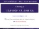 Bài giảng Toán rời rạc: Chương 2 - Tập hợp và ánh xạ (ĐH Công nghệ Hồ Chí Minh)
