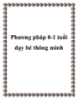 Phương pháp 0-1 tuổi dạy bé thông minh