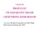 Bài giảng Pháp luật kinh doanh: Pháp luật về giải quyết tranh chấp trong kinh doanh