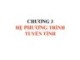 Bài giảng Phương pháp tính - Chương 3: Hệ phương trình tuyến tính