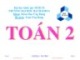 Bài giảng Toán 2: Chương 2 - ĐH Bách khoa TP. HCM