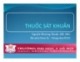 Bài giảng Thuốc sát khuẩn - BS. Nguyễn Phương Thanh