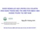 Bài giảng Dược động/lực học (PK/PD) của colistin ứng dụng trong điều trị viêm phổi bệnh viện kháng thuốc tại Việt Nam - BS. Nguyễn Hoàng Anh