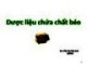 Bài giảng Dược liệu chứa chất béo - TS. Trần Thị Vân Anh