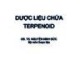Bài giảng Dược liệu chứa Terpenoid - GS. TS. Nguyễn Minh Đức