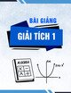 Bài giảng Giải tích 1 - Đại học Bách khoa Hà Nội